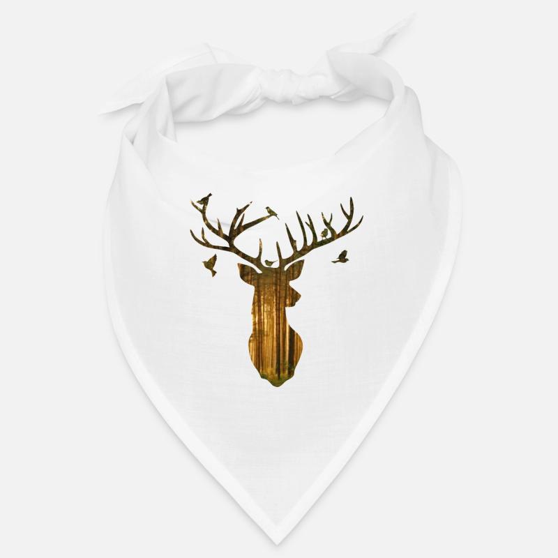 Silhouette de cerf en or Bandana