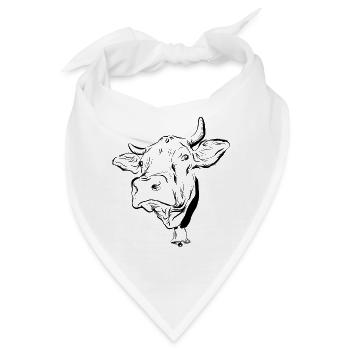 Kuh Kühe - Bandana - Weiß - Vorne