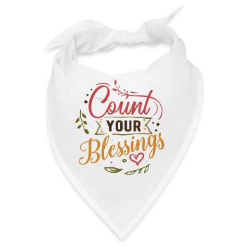 Zähle deinen Segen count your blessings - Bandana - Weiß - Vorne