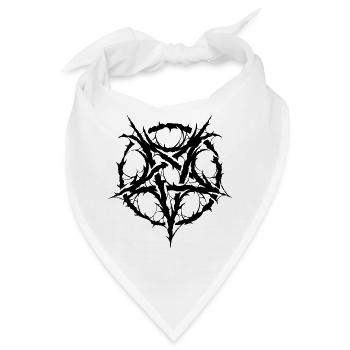 Black Metal Pentagramm - Bandana - Weiß - Vorne