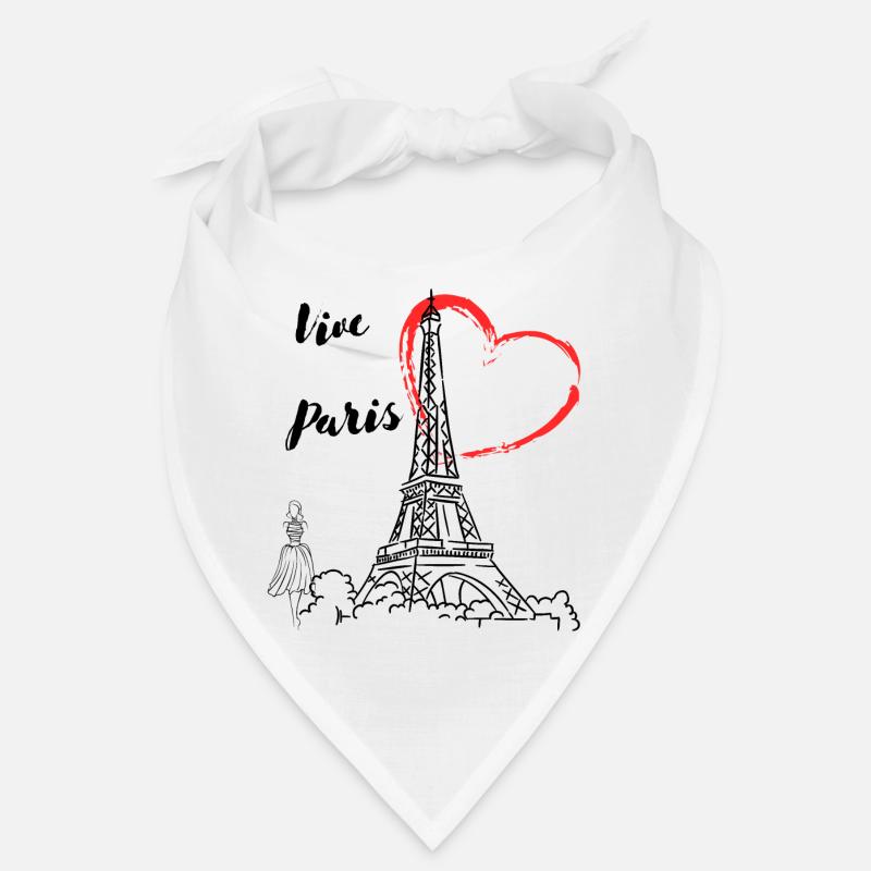 Vive Paris - Bandana - blanc