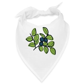 Heidelbeeren - Bandana - Weiß - Vorne