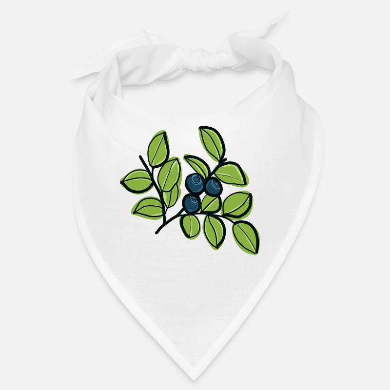 Heidelbeeren - Bandana - Weiß