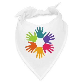 Pride Regenbogenfahne Pride Parade LGBT - Bandana - Weiß - Vorne