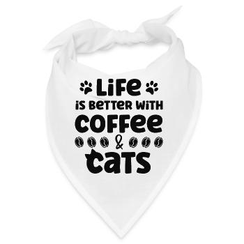 Kaffee Kaffeeliebhaber Kaffeeliebhaberin - Bandana - Weiß - Vorne