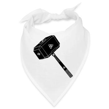 Hammer von Thor Thor s mit Wikingersymbolen - Bandana - Weiß - Vorne