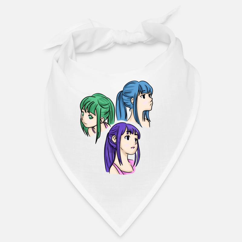 Les triplés 💚💜💙 - Bandana - blanc