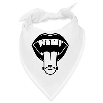 Skateboard Zunge - Bandana - Weiß - Vorne