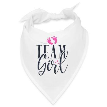 Team Girl ,Pregnancy Announcement Baby - Bandana - Weiß - Vorne