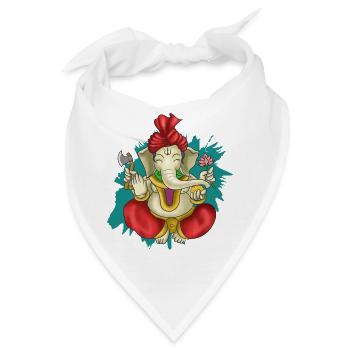 Indien Inder Hindu Ganesha Gott Land I Geschenk - Bandana - Weiß - Vorne