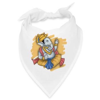 Indien Inder Hindu Ganesha Gott Land I Geschenk - Bandana - Weiß - Vorne