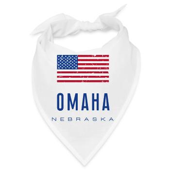 Omaha /// Nebraska - Bandana - Weiß - Vorne