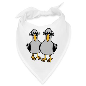 2 Möwen Freunde Team - Bandana - Weiß - Vorne