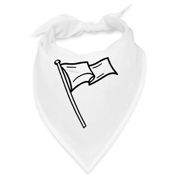 Fahne Wettbewerb Vektor Geschenkidee - Bandana - Weiß - Vorne