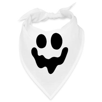 SPOOKY Face Ghost - Bandana - Weiß - Vorne