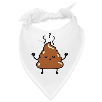 Zen-Poop-Meditation - Bandana - Weiß - Vorne