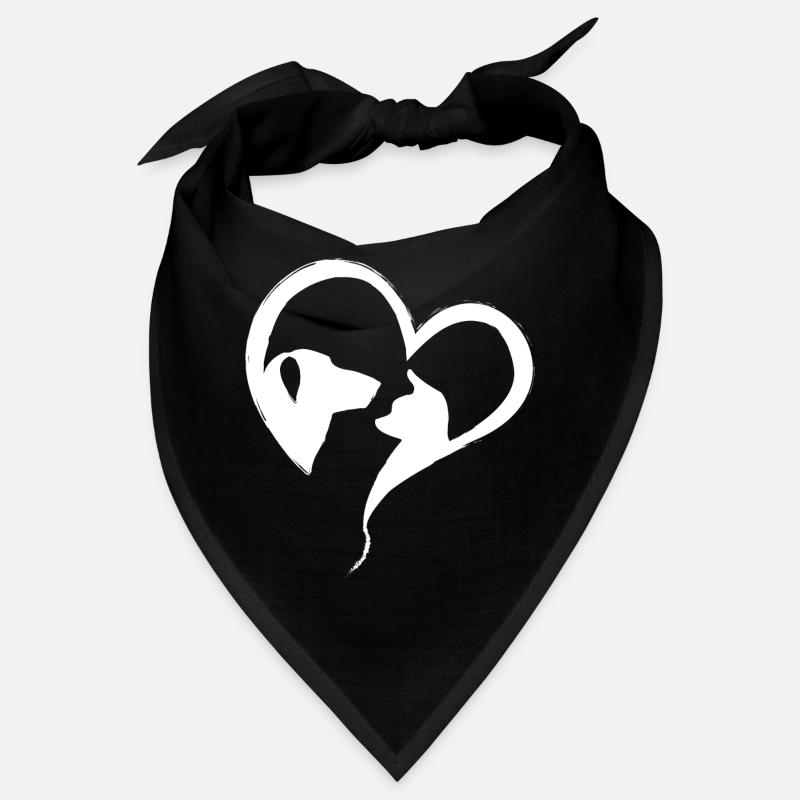Dog Cat in Heart Shape Bandana