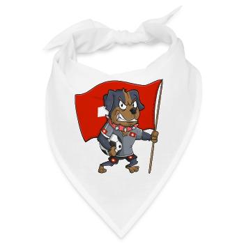 Schweizer Fan Hund - Bandana - Weiß - Vorne