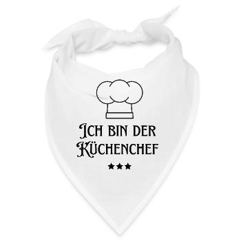 Ich bin der Küchenchef Chef - Bandana - Weiß - Vorne