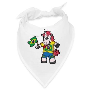 Brasilianer Crazy Einhorn - Bandana - Weiß - Vorne