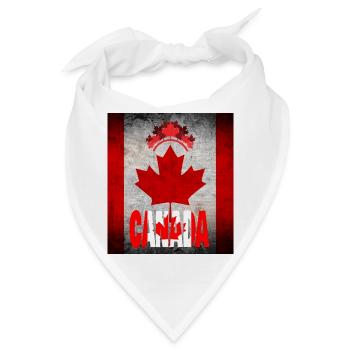 Kanada, Ahornblatt. - Bandana - Weiß - Vorne