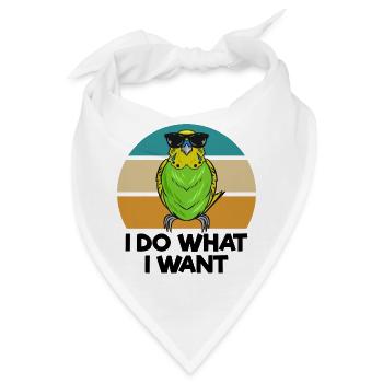 Wellensittich - Bandana - Weiß - Vorne