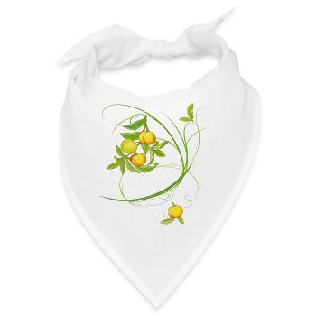 Pfirsiche, Obst - Bandana - Weiß - Vorne