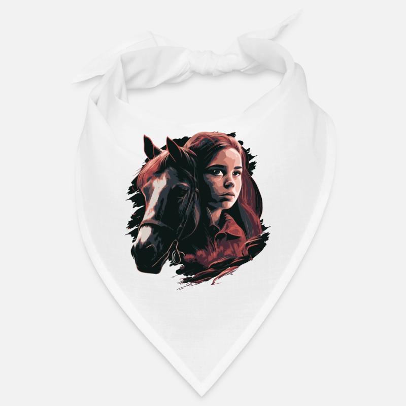 Pferdemädchen - Bandana - Weiß