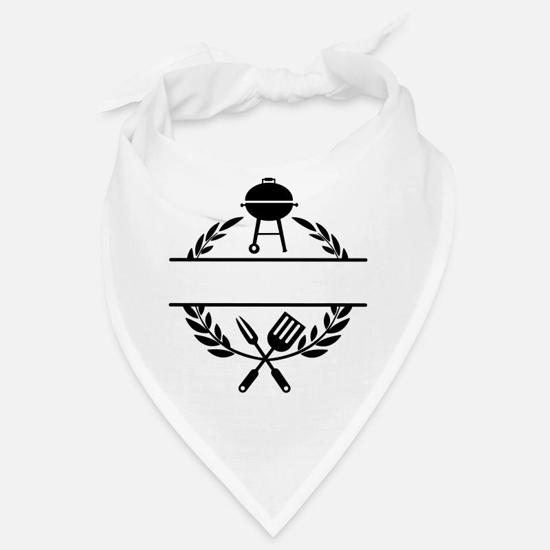 BBQ-Monogramm - Bandana - Weiß