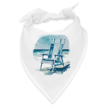 Liegestuhl am Strand - Bandana - Weiß - Vorne
