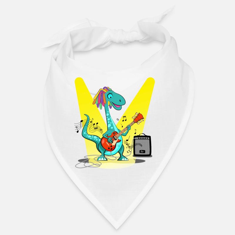 Dino Rasta Cool #2 - Bandana - Weiß