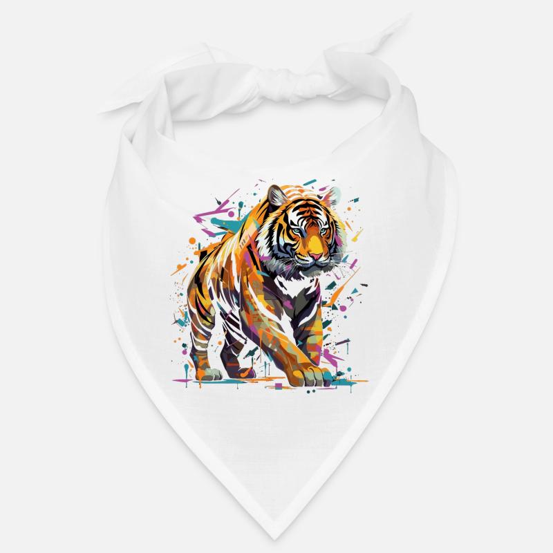 Wütender Tiger. Wut im Graffiti-Stil. Bandana