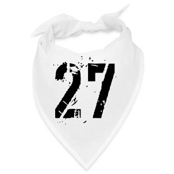 27 Nummer 27 - Bandana - Weiß - Vorne