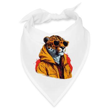 Streetstyle-Gepard | Geparden-Liebhaber - Bandana - Weiß - Vorne