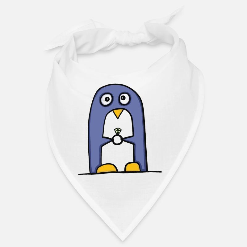 Pinguin mit Diamantring Bandana