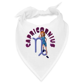 Astrologisches Steinbock-Design für Jugendmode - Bandana - Weiß - Vorne
