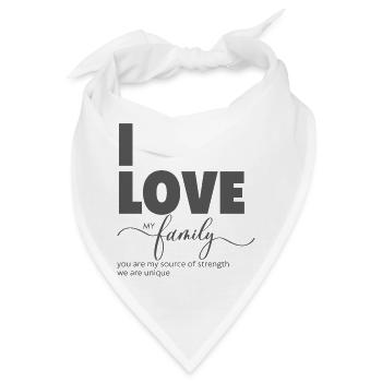 Meine Familie - Bandana - Weiß - Vorne