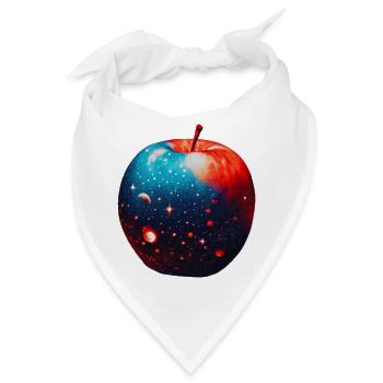 Galaxie in einer pflanzlichen Apfelkraft - Bandana - Weiß - Vorne