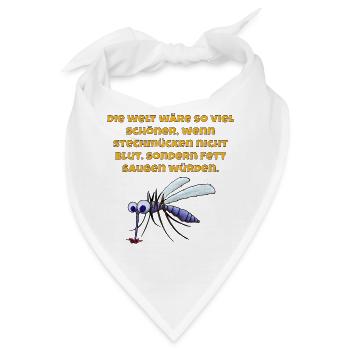 Stechmücke Fett-Satire - Bandana - Weiß - Vorne