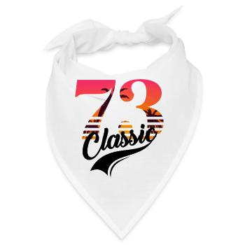 Jahrgang 1973-73. Geburtstag - Bandana - Weiß - Vorne