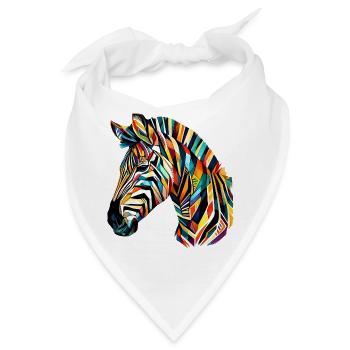 Zebra - Bandana - Weiß - Vorne