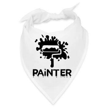 painting painter - Bandana - Weiß - Vorne
