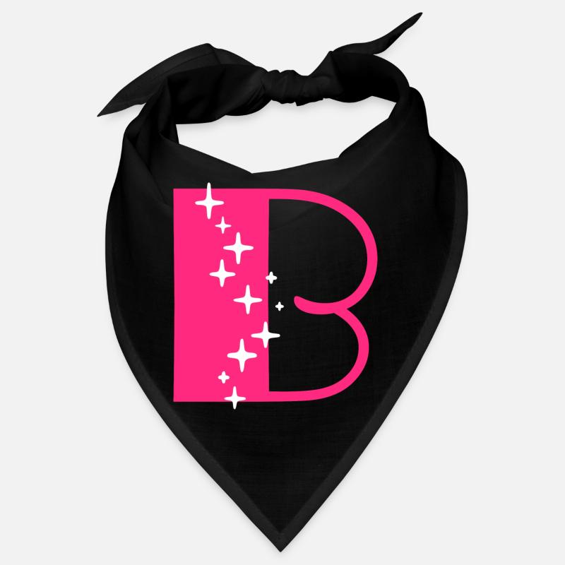 Buchstabe B Glitzer Bandana