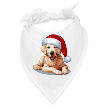 Golden Retriever Heiligabend Spirit - Bandana - Weiß - Vorne
