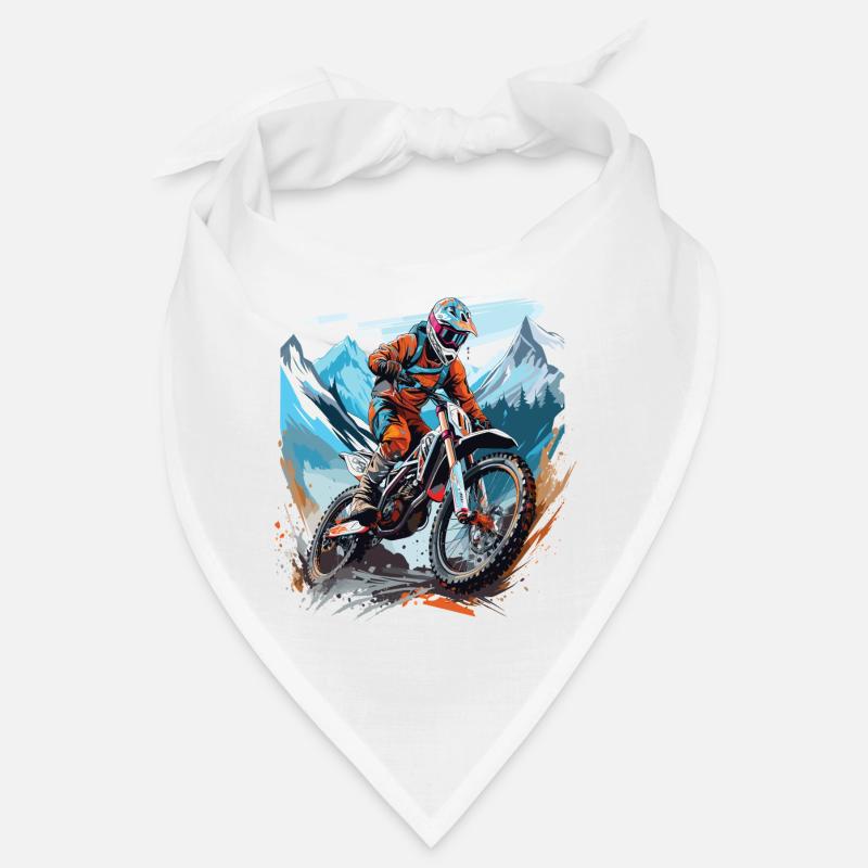 Motocross with a mountain backdrop Bandana