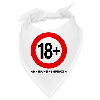 Freiheit pur:18+ Abenteuer! Ab hier keine Grenzen2 - Bandana - Weiß - Vorne