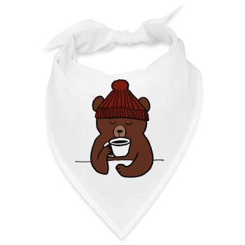 Temperatur für Kaffee - Bandana - Weiß - Vorne
