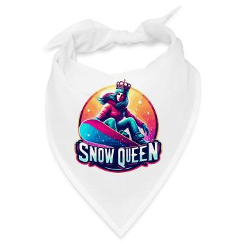 Schneekönigin Winter Snowboard Königin Design - Bandana - Weiß - Vorne