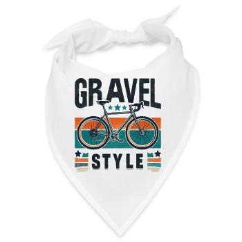 Rustikales Fahrrad Abenteuer Gravel Bike Style - Bandana - Weiß - Vorne