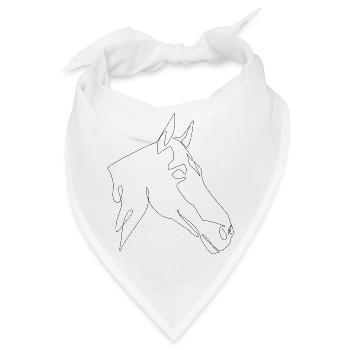 Pferdekopf Harlekin Rouge - Bandana - Weiß - Vorne